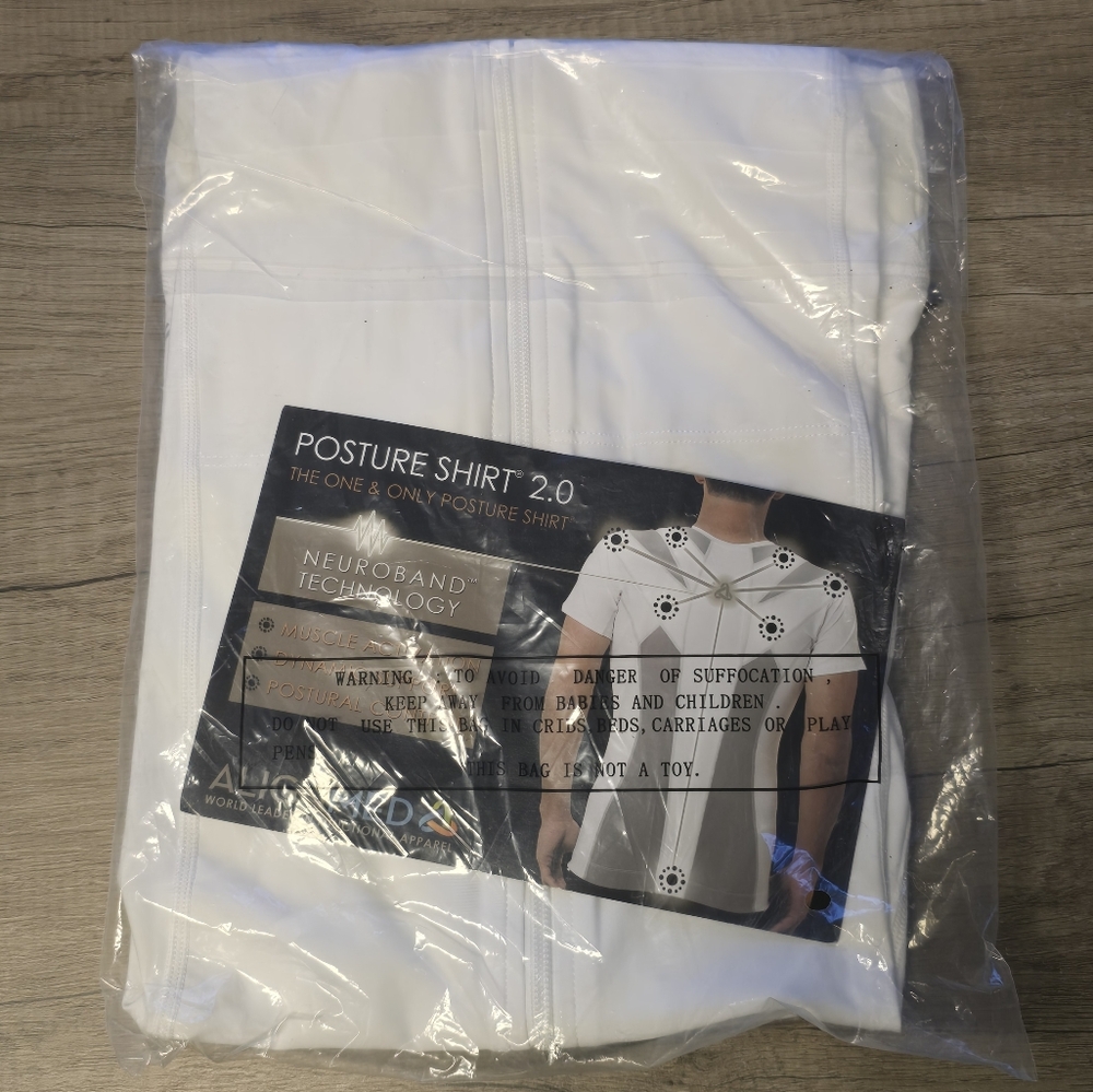 Alignmend Posture Shirt 2.0 for Men white new size large